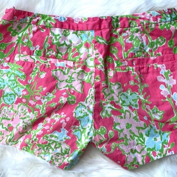 LILLY PULITZER Adie Short in Flamingo Pink Southern Charm Size 00 - Picture 4 of 5